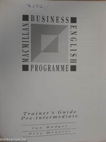 Macmillan Business English Programme - Pre-Intermediate - Trainer's Guide