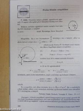 Középiskolai matematikai és fizikai lapok 2003. november