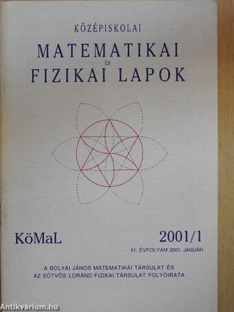 Középiskolai matematikai és fizikai lapok 2001. január