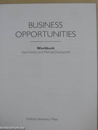 Business Opportunities - Workbook