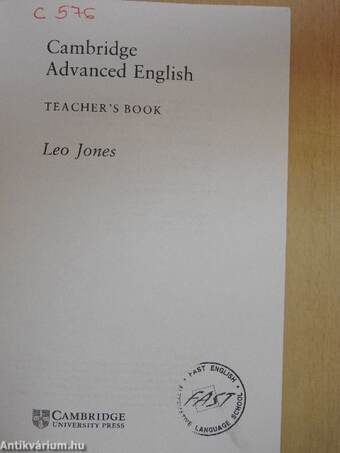 Cambridge Advanced English - Teacher's Book