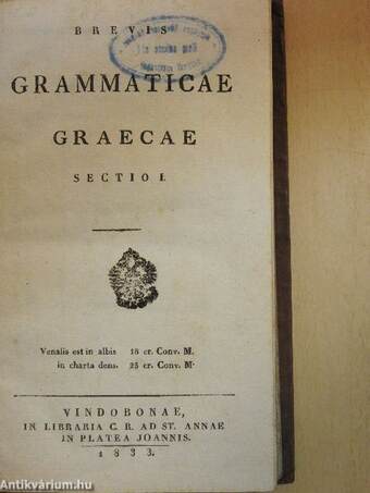 Grammaticae Graecae I-II.