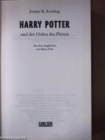 Harry Potter und der Orden des Phönix