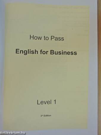 English for Business Level 1.