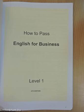 English for Business (EfB) 1.