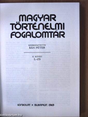 Magyar történelmi fogalomtár II. (töredék)