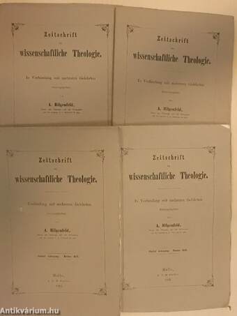 Zeitschrift für Wissenschaftliche Theologie 1861/1-4.