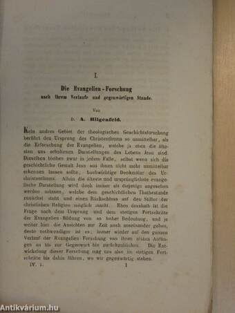 Zeitschrift für Wissenschaftliche Theologie 1861/1-4.