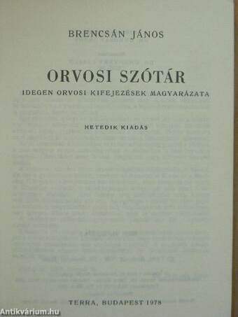 Orvosi szótár