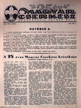 Magyar Cserkész 1943. október 1.