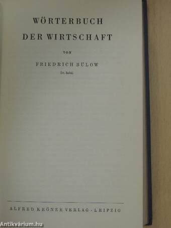 Wörterbuch der Wirtschaft