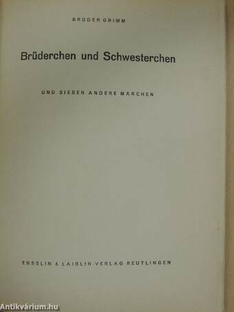 Brüderchen und Schwesterchen