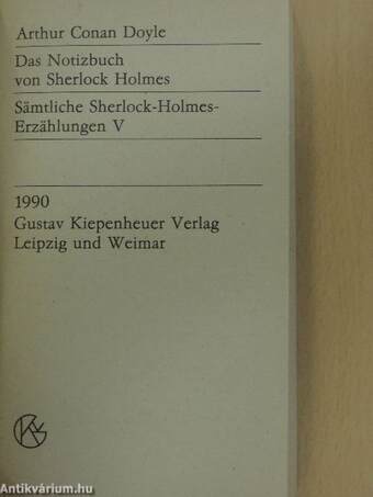 Das Notizbuch von Sherlock Holmes