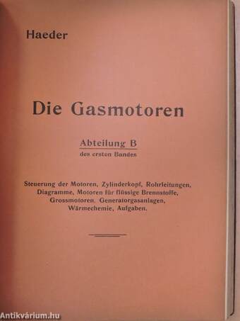 Die Gasmotoren II/1/A-B.