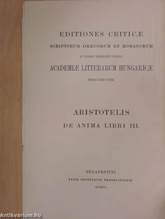 Aristotelis De Anima 