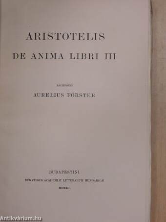 Aristotelis De Anima 