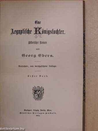 Eine Aegyptische Königstochter 1-3. (gótbetűs)