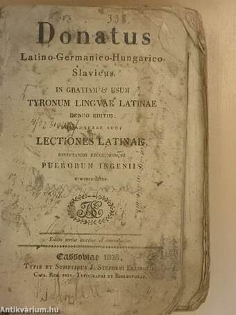 Tyronum lingvae latinae (rossz állapotú)