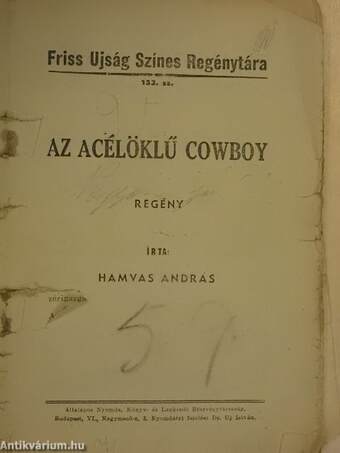 Az acélöklű cowboy (rossz állapotú)