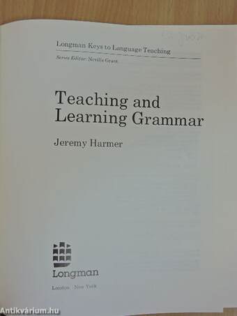 Teaching and Learning Grammar