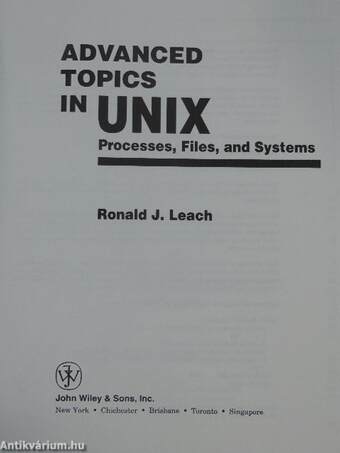 Advanced Topics in Unix