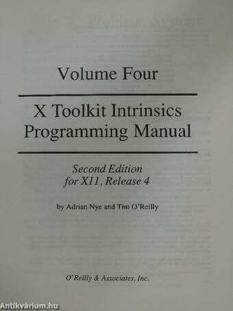 X Toolkit Intrinsics Programming Manual