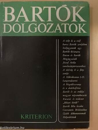 Bartók-dolgozatok