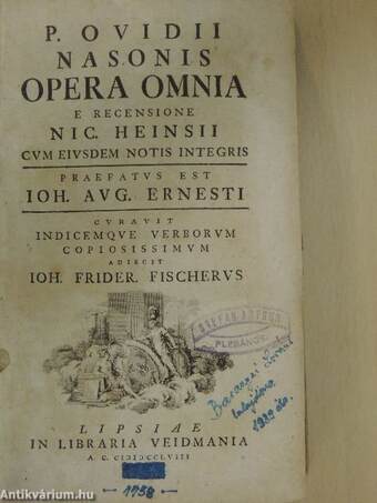 P. Ovidii Nasonis opera omnia I.