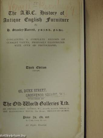 The A. B. C. History of Antique English Furniture