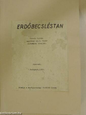 Erdőbecsléstan