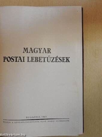Magyar postai lebetűzések I.