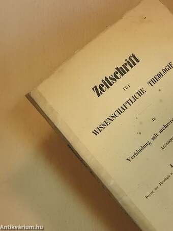 Zeitschrift für Wissenschaftliche Theologie 1859/1.