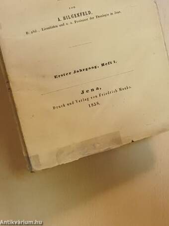 Zeitschrift für Wissenschaftliche Theologie 1858/1.