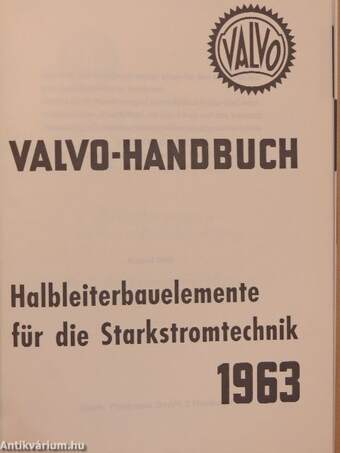 Valvo-Handbuch 1963.