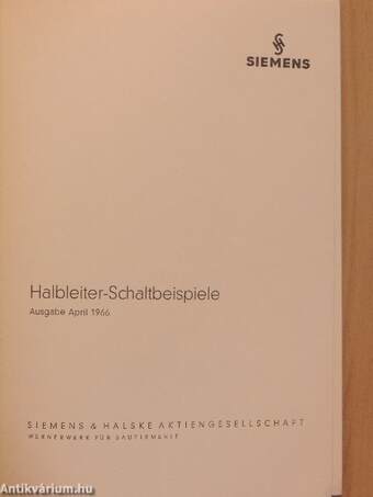 Halbleiter-Schaltbeispiele 1966