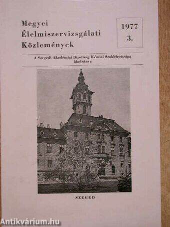 Megyei Élelmiszervizsgálati Közlemények 1977/3.