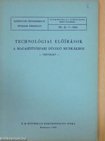 Technológiai előírások a magasépítőipari dúcoló munkákhoz