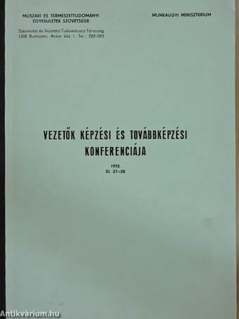 Vezetők képzési és továbbképzési konferenciája