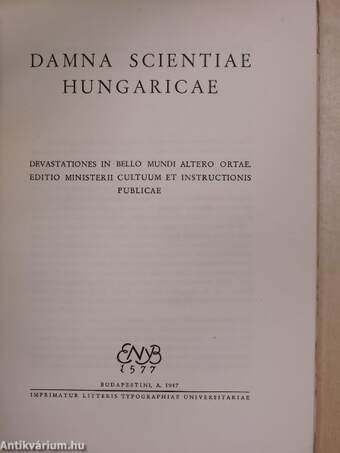 Damna scientiae Hungaricae