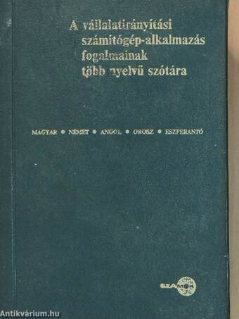 A vállalatirányítási számítógép-alkalmazás fogalmainak több nyelvű szótára