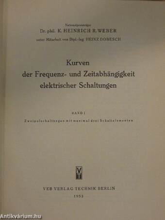 Kurven der Frequenz- und Zeitabhängigkeit elektrischer Schaltungen I.