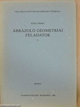 Ábrázoló geometriai feladatok I.