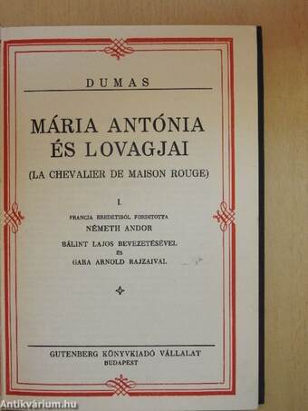 Mária Antónia és lovagjai I-III./A bársony nyakékes hölgy