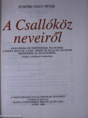 A Csallóköz neveiről