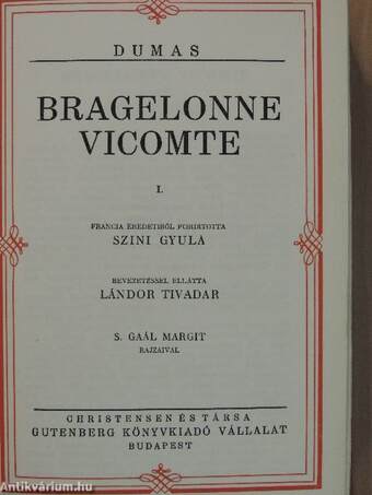 Bragelonne vicomte I-XV./A menyasszonyi ruha