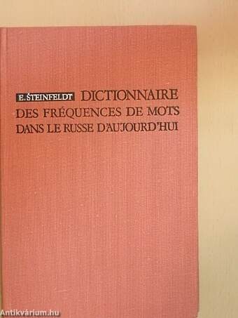 Dictionnaire des frequences de mots dans la langue russe moderne