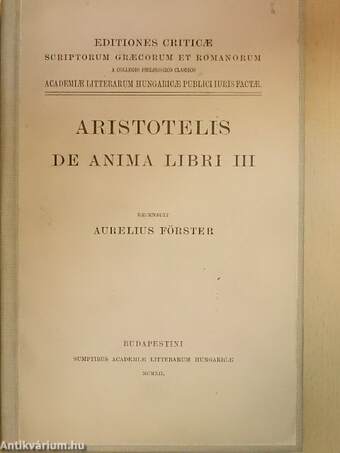 Aristotelis De Anima