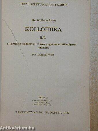 Kolloidika II/2. 