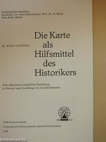 Die Karte als Hilfsmittel des Historikers