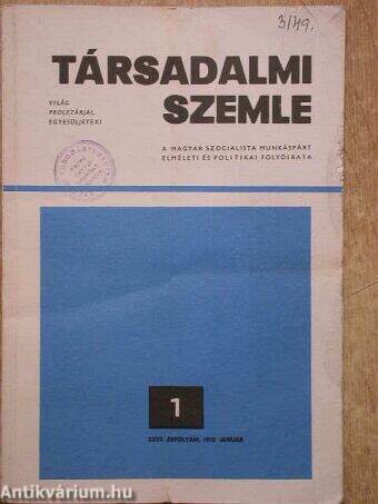 Társadalmi Szemle 1972. január-december